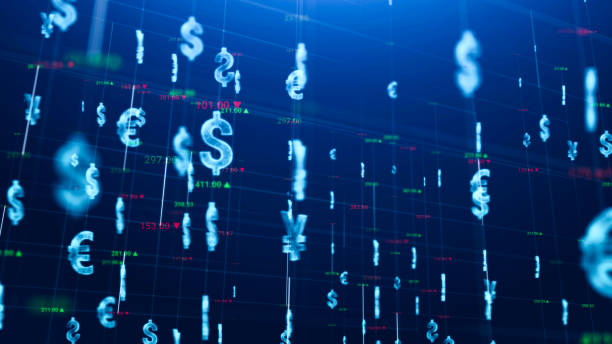 Understanding music royalties - how to maximise your earnings. Photo of lots of digital currency symbols and coding.