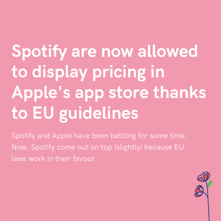 Spotify are now allowed to display pricing in Apple's app store thanks to EU guidelines