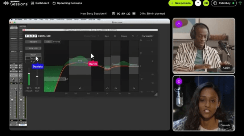 Submix raises $1M to enhance remote music collaboration. Screenshot of the Submix screen.