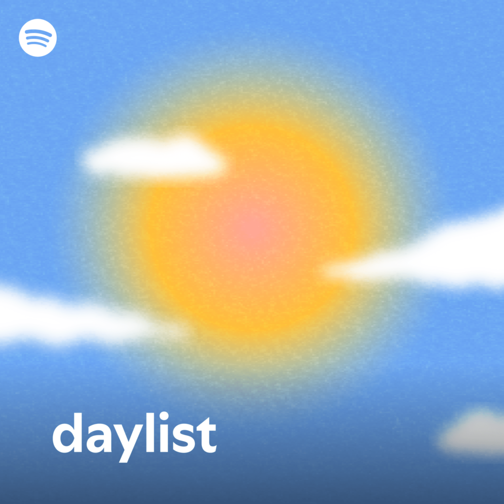 Spotify's daylist feature can now be accessed in new markets and languages. Photo of Spotify's daylist artwork.