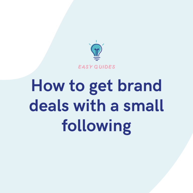 How to get brand deals with a small following