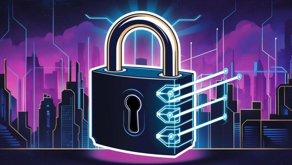 How do I protect my account from being hacked? Graphic of a padlock.