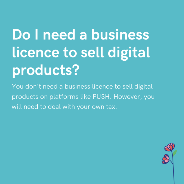Do I need a business licence to sell digital products