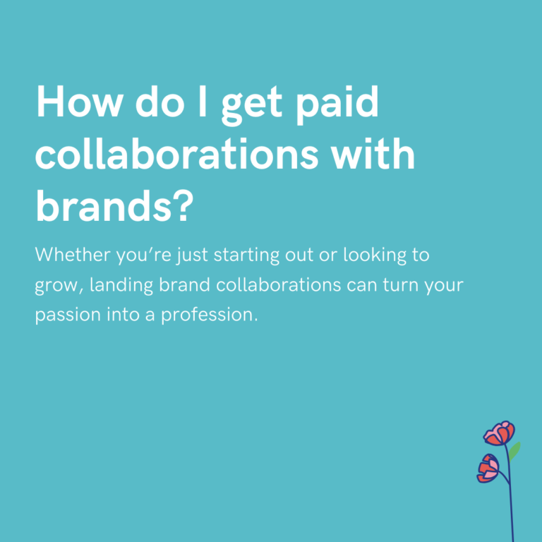 How do I get paid collaborations with brands