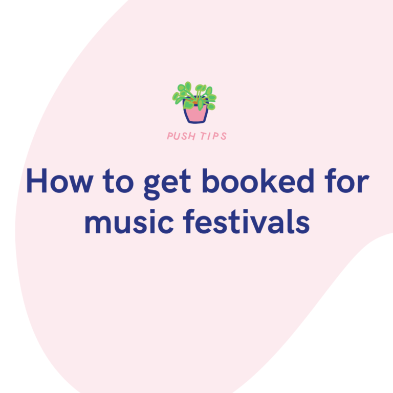 How to get booked for music festivals