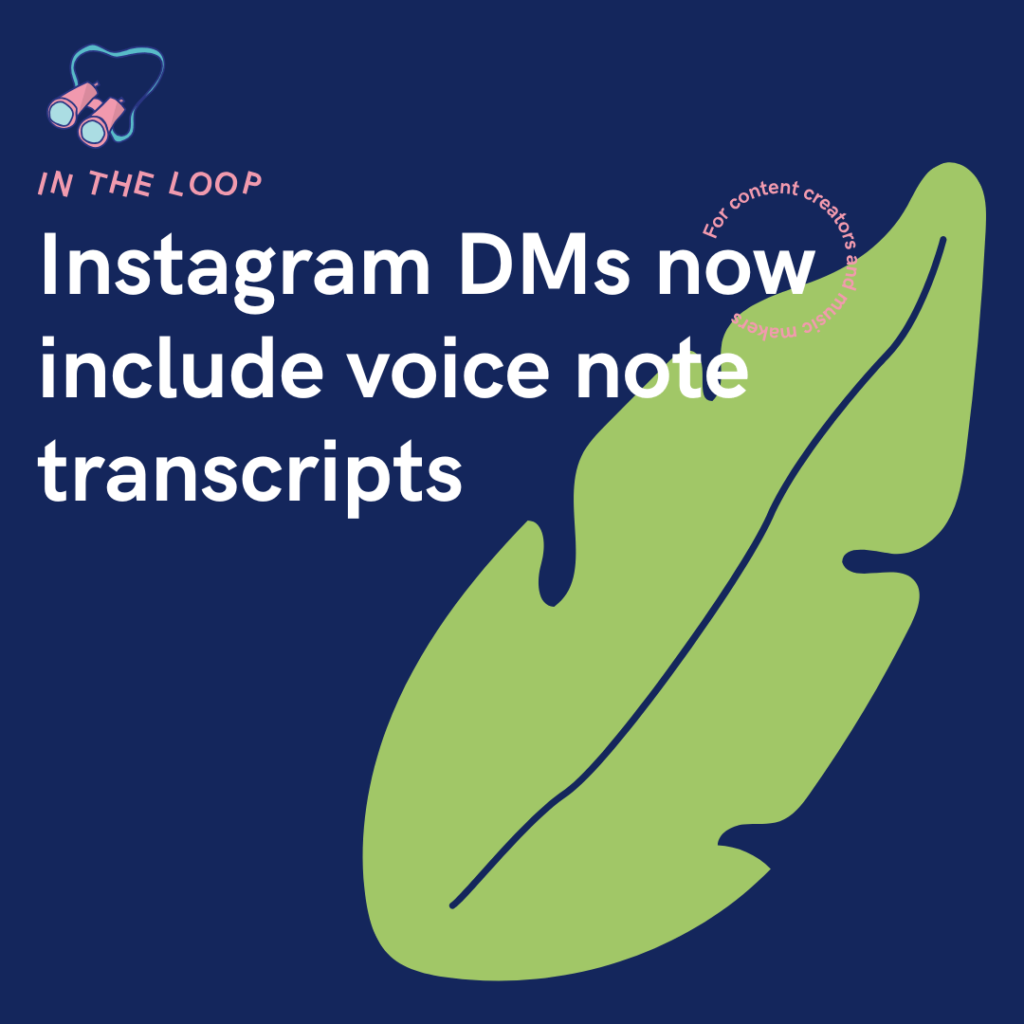 Instagram DMs now include voice note transcripts