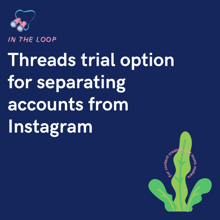 Threads trial option for separating accounts from Instagram