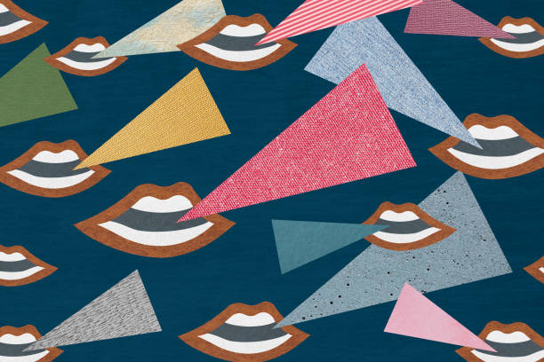 How do I get feedback on my music? Graphic of lots of mouths with triangles representing speech coming from them.