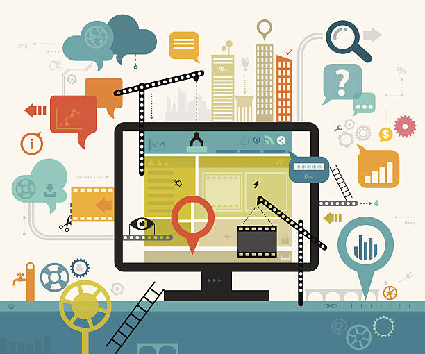 Best website builders for photographers. Graphics of a website being built.