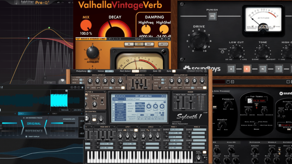 5 online plugins that add instant depth to your mix. Screenshots of various plug-ins.
