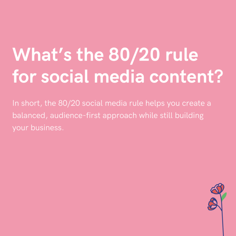 What’s the 8020 rule for social media content