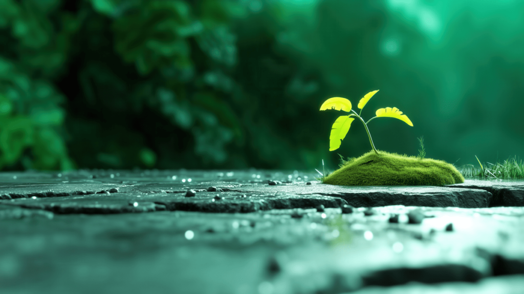Audience growth & engagement: building more than just numbers. Sprout coming up from the ground.