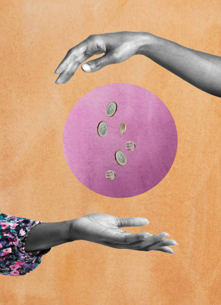 Creator economy predictions: what’s next? Graphic of one hand passing money to another.