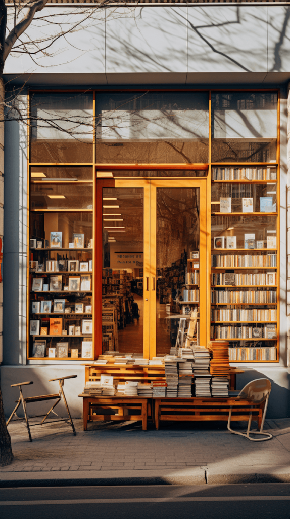 Authors: turn social media followers into book buyers. Photo of a book shop.