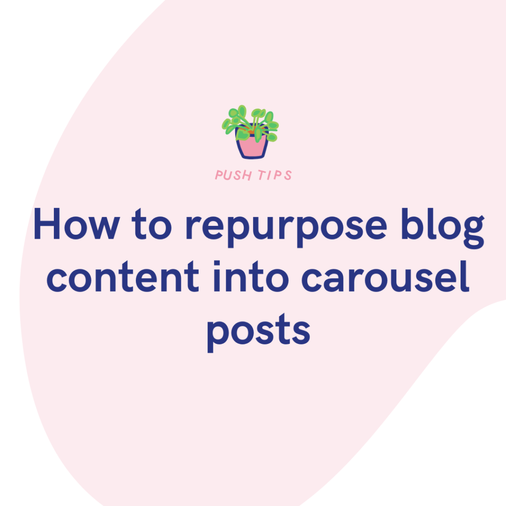 How to repurpose blog content into carousel posts