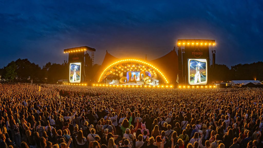 Top music festivals around the world this year. Photo of Roskilde festival.