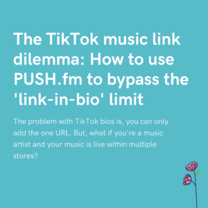 The TikTok music link dilemma How to use PUSH.fm to bypass the 'link-in-bio' limit