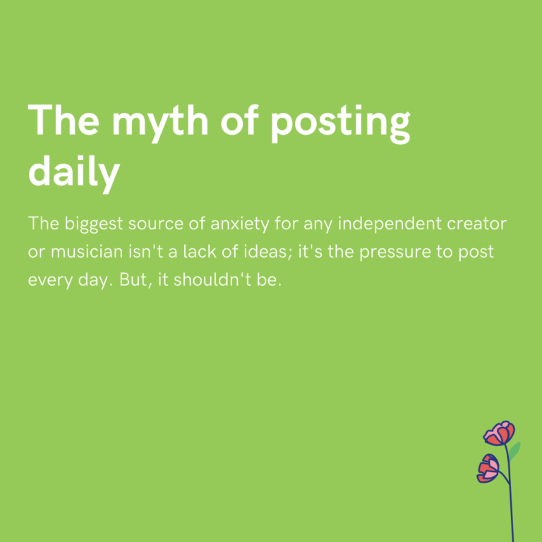 The myth of posting daily