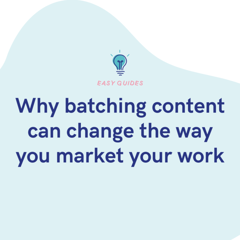 Why batching content can change the way you market your work