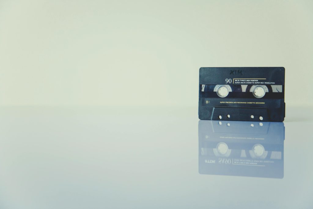 How to 'waterfall' your music: The strategy of constant releases (and how to cope). Photo of a cassette tape.