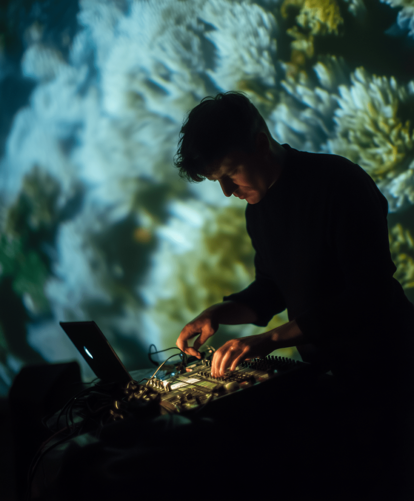 How to register your music to make sure you get paid. Man mixing music.