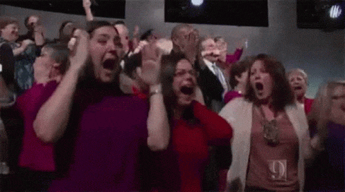 10 fan behaviour metrics every artist should track. GIF of fans cheering.