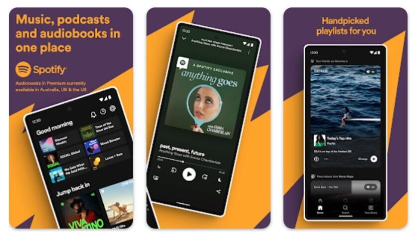 Spotify audiobooks finally reach its home country, Sweden. Graphics of the feature.