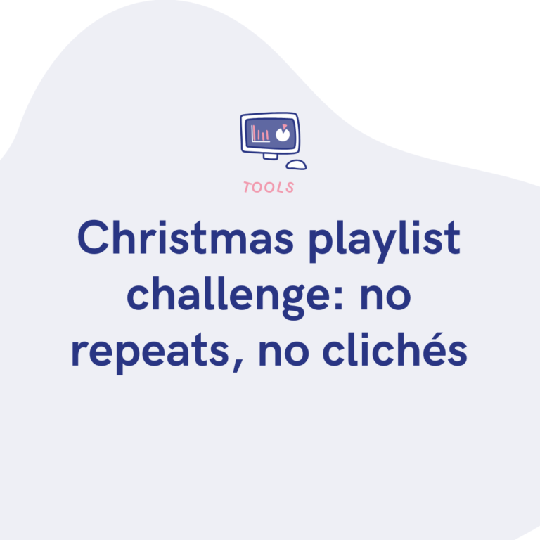 Christmas playlist challenge no repeats, no clichés