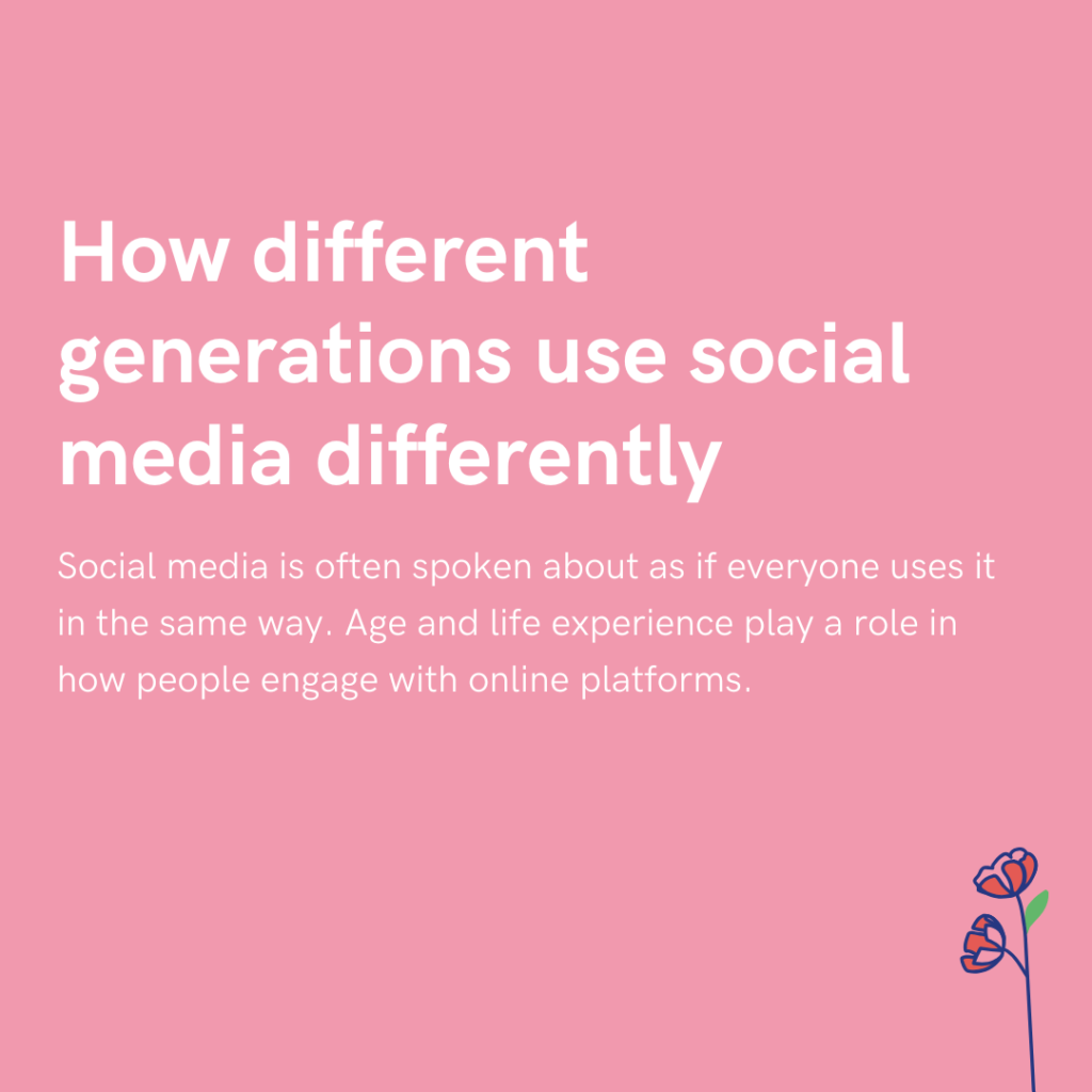 How different generations use social media differently
