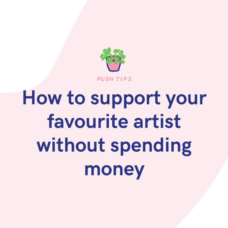 How to support your favourite artist without spending money