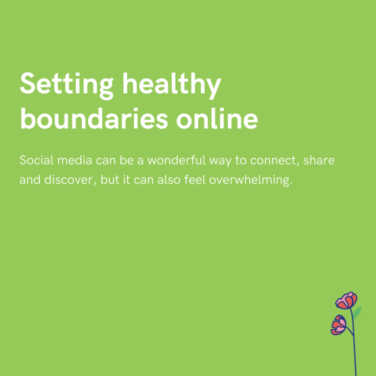 Setting healthy boundaries online