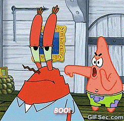 Why negative content often spreads more. Patrick Star booing.