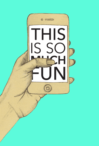 How social media became part of everyday life. Scrolling on a phone GIF.