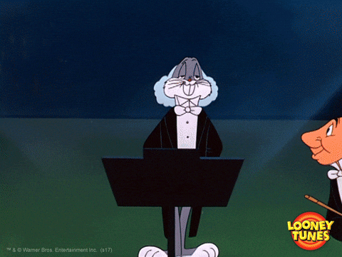 Neo-classical music: what it is and why it matters. Bugs Bunny as a condictor GIF.