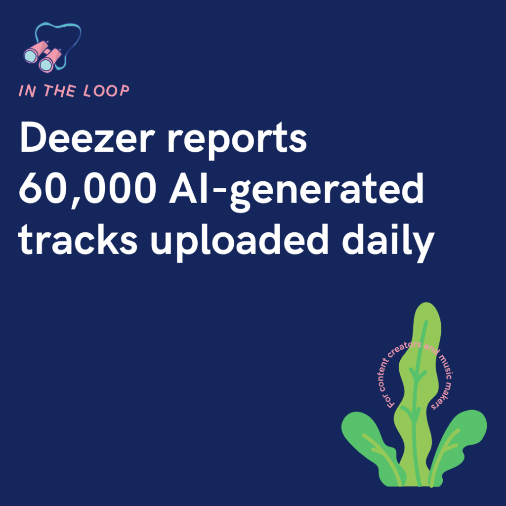 Deezer reports 60,000 AI-generated tracks uploaded daily