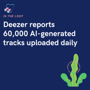 Deezer reports 60,000 AI-generated tracks uploaded daily
