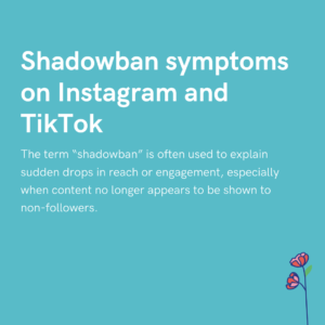 Shadowban symptoms on Instagram and TikTok