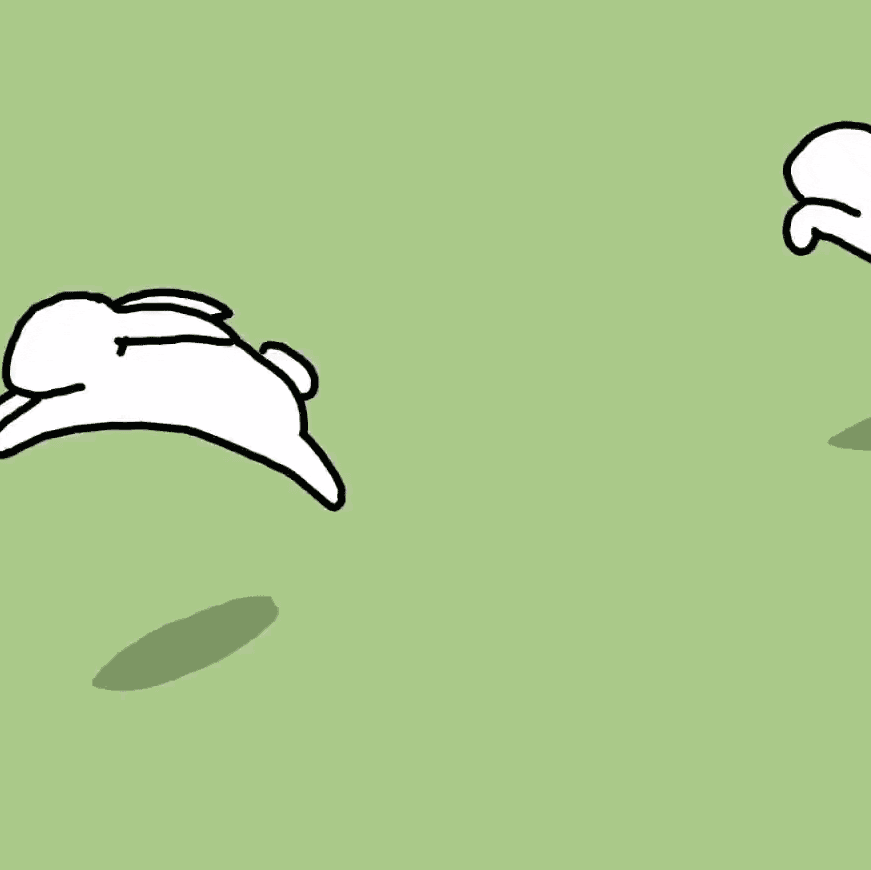 Trend hopping vs trend setting: which is better? Rabbit hopping GIF.