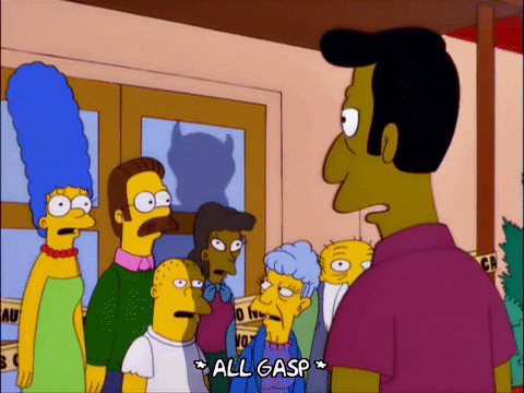 Shadowban symptoms on Instagram and TikTok. The Simpsons GIF of a shadow appearing.