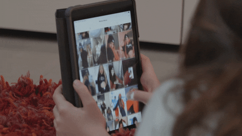 Why people watch but don’t interact. Scrolling socials GIF.
