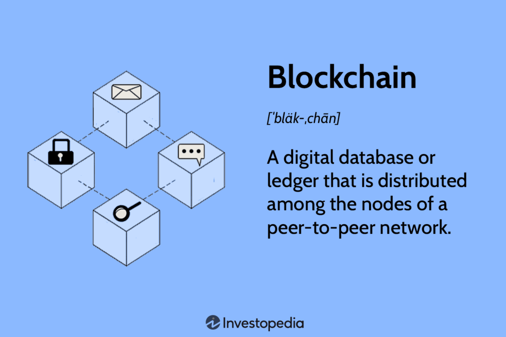 How blockchain is moving beyond cryptocurrency. Graphic explaining what Blockchain is.