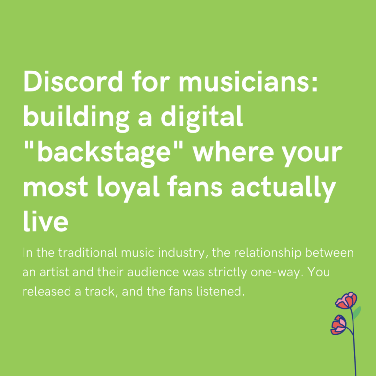 Discord for musicians building a digital backstage where your most loyal fans actually live