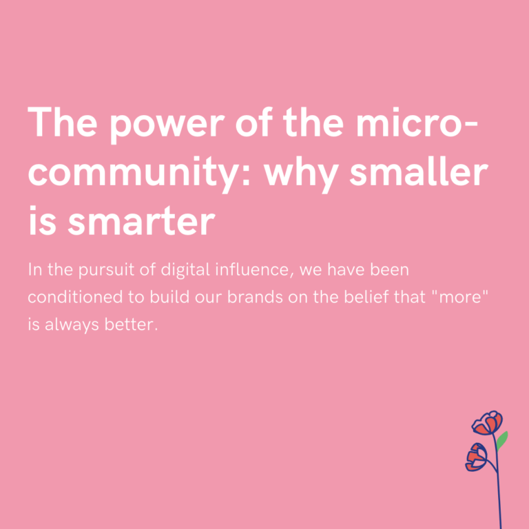 The power of the micro-community why smaller is smarter
