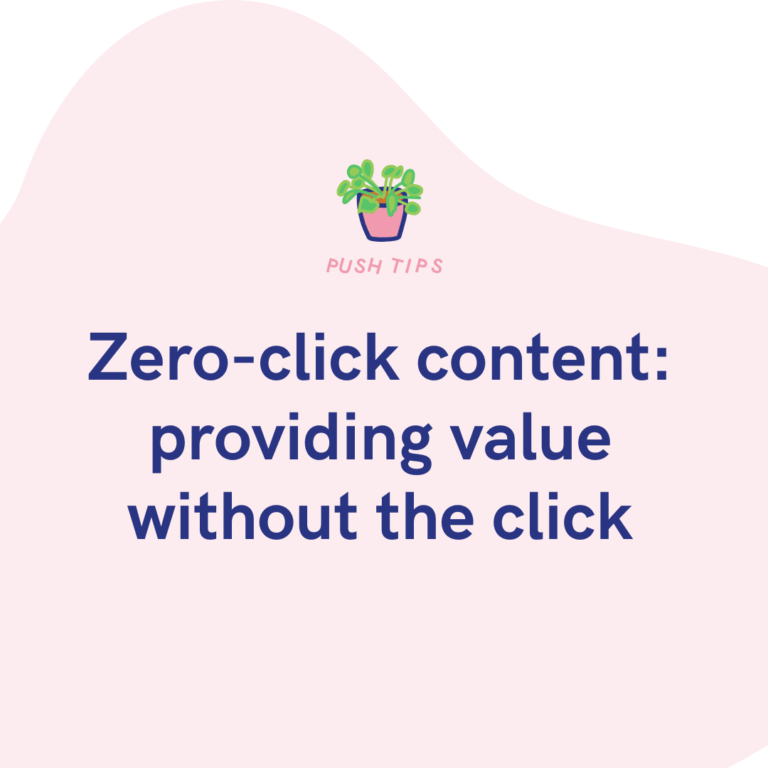 Zero-click content providing value without the click