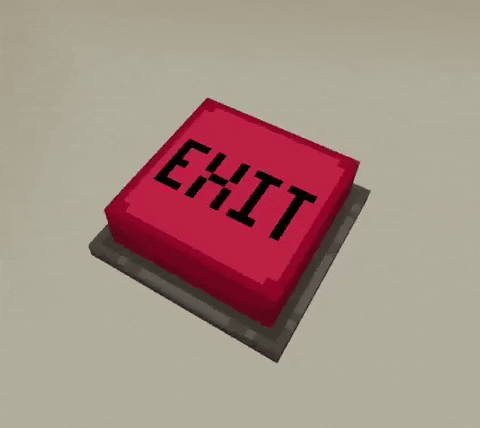 Why every creator needs an exit strategy. Exit button GIF.