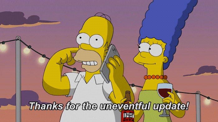 Are you oversharing? social media privacy risks. The Simpsons GIF.