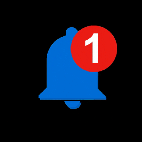 Notifications vs. focus: winning back your attention span. Notification button GIF.