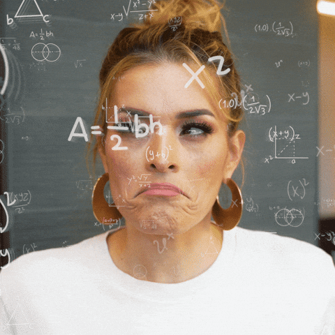 5 ways to beat the Instagram, Facebook and TikTok algorithm. GIF of equations running over someone's head.