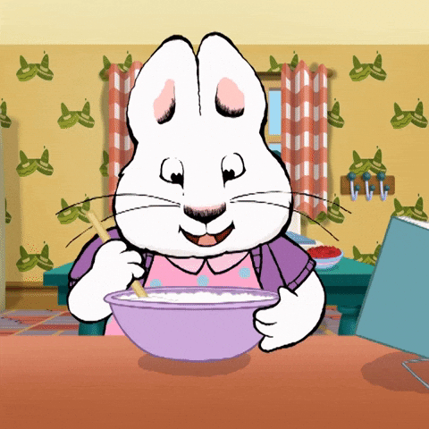 Common mixing mistakes musicians don’t realise they’re making. Rabbit mixing in a bowl GIF.