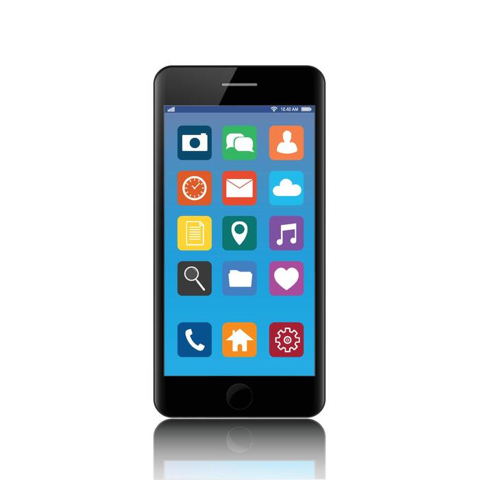 Optimising mobile apps for user retention. Graphic of a mobile phone.